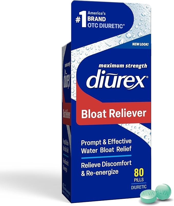 Diurex Ultra Re-Energizing Water Pills 80 Count Water Bloat Relief Diuretic
