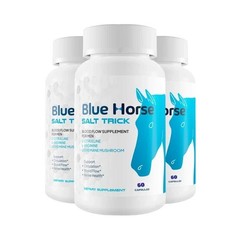 3-Pack Blue Horse Salt Trick – Our Best Blood Flow Supplement for Men – 180 Caps