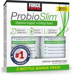 Force Factor ProbioSlim Probiotic Supplement Weight Loss – Unisex (120 Capsules)