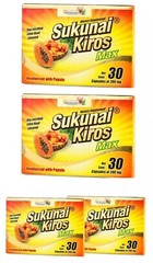 Sukunai Kiros MAX 4 Pack Original 30 Capsules Fast Buerner Exp 2026. 4 cajas