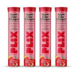 PLIX THE PLANT FIX Apple Cider Vinegar Tablet weight loss Pack 4 (WaterMeLon)