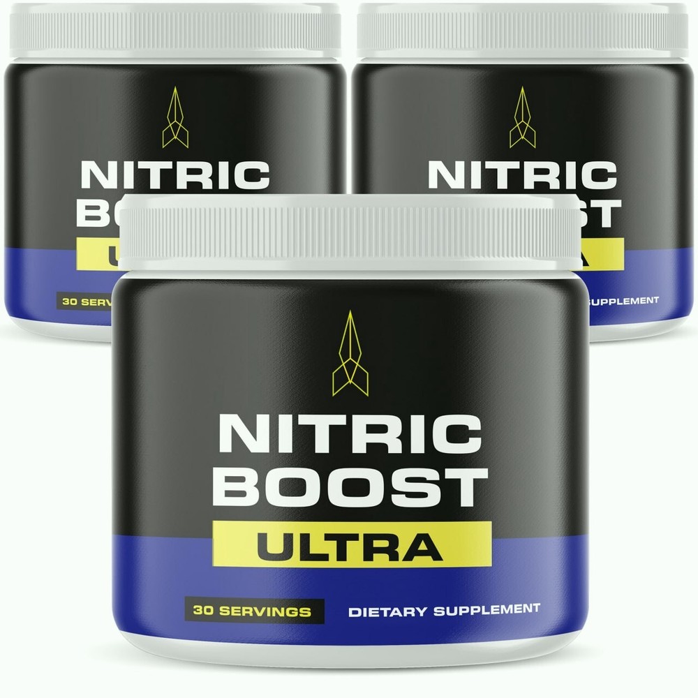 (3 Pack) Nitric Boost Ultra Powder for ed, Nitric Boost Ultra for Men, Male Mix