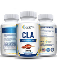 CLA 780mg: Stim-Free Weight Management/Fat Burner Lean Muscle 120 Softgels. 2PK
