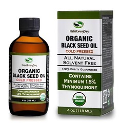 Organic Black Seed Oil – 100% Pure Cold Pressed Cumin Nigella Sativa Fresh Bulk