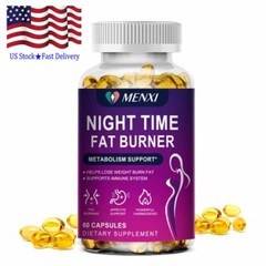 Nighttime Fat Burner Lose Weight Appetite Suppressant Slimming 60 Capsules Detox