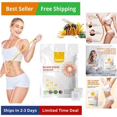 60PCS Bee Venom Navel Patches, Bee Venom Lymphatic Drainage Navel Patches, Be…