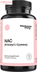 Wholesome Story NAC Supplement N Acetyl Cysteine 600 mg 120 Count (Pack of 1)