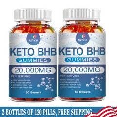 MENXI Keto ACV Gummies – Apple Cider Vinegar – Digestion & Weight 2*60 Gummy