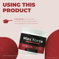 Max Force Powder for Men, MaxForce Male Health & Performance Support (30 Servs.)