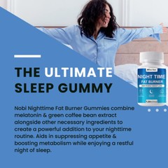Night Time Fat Burner Supplement – Weight Loss Appetite Suppressant Detox 120ct