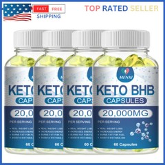 Keto Diet Pills 20,000mg Best Weight Loss Fat Burner Carb Blocker Diet ACV Pills