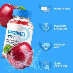 Primo TRT Gummies, All Natural Formula, Maximum Strength, PrimoTRT (1 pack)