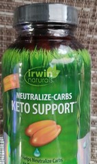 Irwin Naturals Neutralize Carbs Keto Support 75 Liquid Soft Gels 04/2027