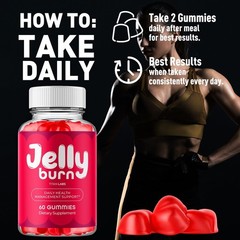 (2 Pack) Jelly Burn ACV Gummys 1000MG JellyBurn Vitamin Supplement 120 Gummies