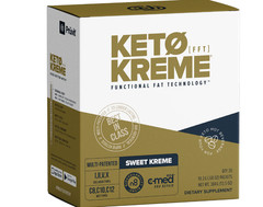2 boxes of PRUVIT KETO Coffee Kreme Sweet, each box containing 40 sachets.