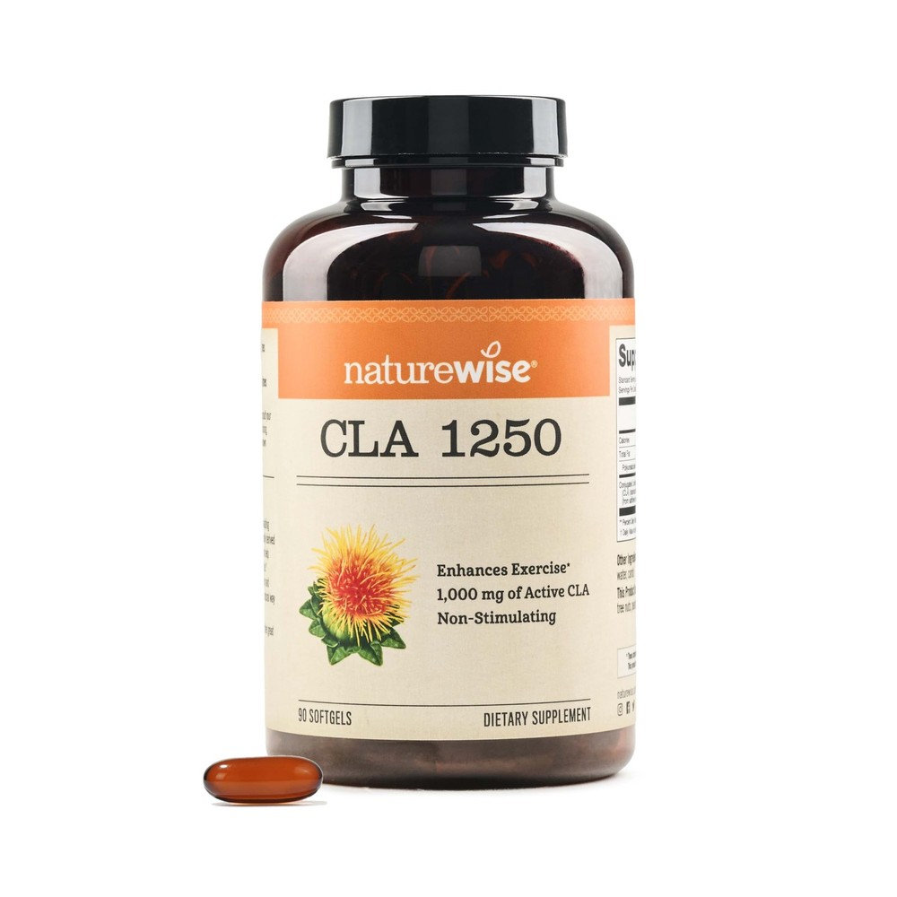 NatureWise CLA 1250 – Conjugated Linoleic Acid 90 Count (Pack of 1), Brown