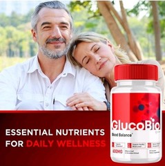 GlucoBio Blood Sugar Balance Heart Health Glycogen Capsules 60 Count / 600MG