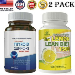 Thyroid Support Metabolism Supplement Iodine & Lemon Powder Weight Management