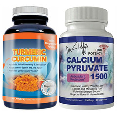 Turmeric Curcumin Immune Support & Calcium Pyruvate Weight Management Supplement
