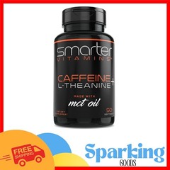 200mg Caffeine + 100mg L-Theanine Softgels for Smooth Energy & Focus – 50 Count