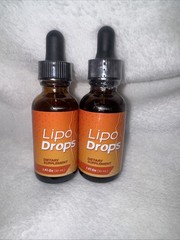Lipo Drops Dietary Supplement 1oz each Exp 4/27 Sealed LOT OF 2
