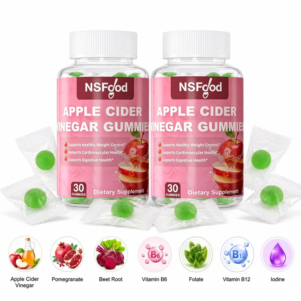 PREMIUM Apple Cider Vinegar (2 PACK) 1000 MG Gummies with Mother 100% Vegan ACV