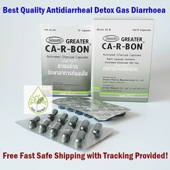 Activated CHARCOAL 10 Capsules Antidiarrheal Detox Gas Diarrhoea Teeth Whitening