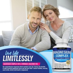 Magnesium Complex Supplement 8 Elemental 1000mg – 90 Count (Pack of 1), V1