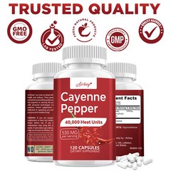 120pcs Cayenne Pepper- Boost Metabolism,Burn Fat,Produce Energy, Reduce Appetite
