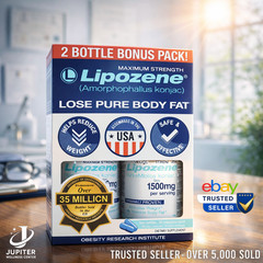 [2 pack] Lipozene Maximum Strength Weight Loss Supplement, 30ct ea Exp 7/2027