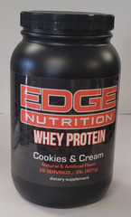 Edge Nutrition Whey Protein Dietary Supplement 2 LB Bottle Cookies & Cream