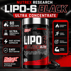 Lipo6 Black Intense Ultra Concentrate Thermogenic Fat Burner Weight 60 Caps
