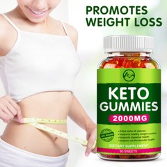 2000mg Keto Gummies For Fat Burner Weight Loss ACV Gummy Appetite Suppressant US