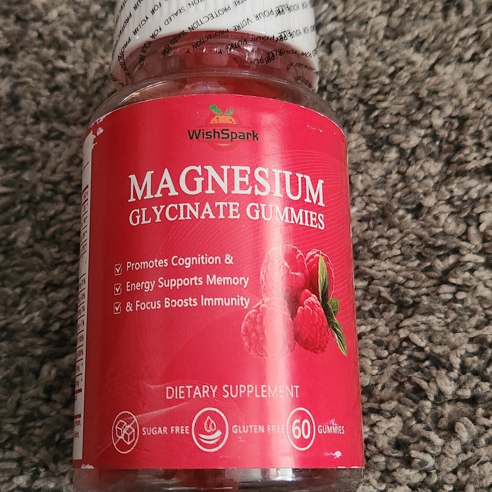 Magnesium Glycinate Gummies Promotes Cognition & Focus 60pcs NEW Exp. 9/2026