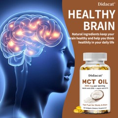 Pure MCT Oil 3600mg C8 C10 Weight Loss Energy Brain Capsules