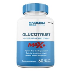 Glucotrust Capsules Max +, Glucotrust Max+ Maximum Edge Supplement (1 Pack)