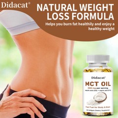 Pure MCT Oil 3600mg C8 C10 Weight Loss Energy Brain Capsules