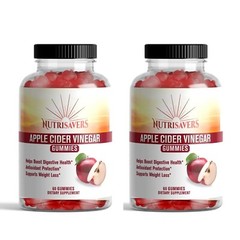 Apple Cider Vinegar Gummies Diet Supplement for Digestion – 60 Count, Pack of 2