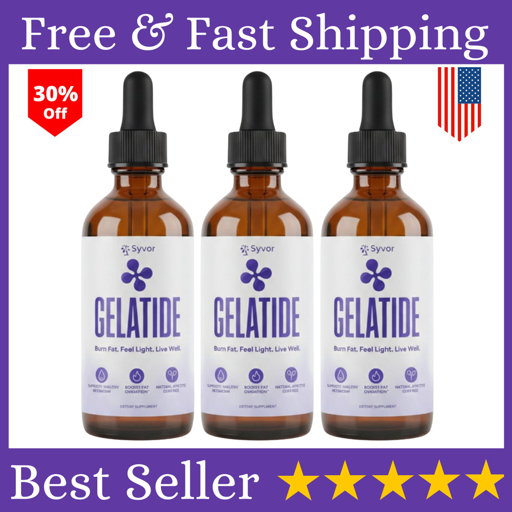 (3 Pack) Gelatide Weight Management Drops, Gelatide Daily Health Support (6oz)