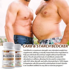 60PCS Fat and Carb Blocker Appetite Suppressant Burn Low Keto Weight Loss Pill