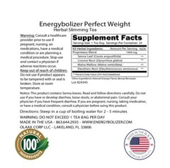 Energybolizer Perfect Weight Herbal Slimming Tea, Colon Cleanse, All Flavors