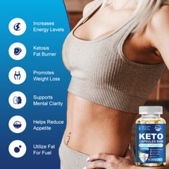KETO BHB 1500mg PURE Ketone FAT BURNER RAPID Weight Loss Diet Pills Ketosis