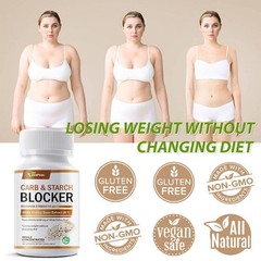 60PCS Fat and Carb Blocker Appetite Suppressant Burn Low Keto Weight Loss Pill