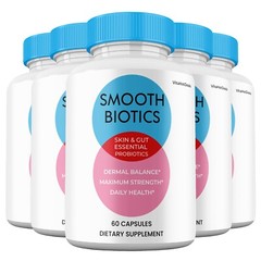 Smooth Biotic Supplement for Skin and Gut, SmoothBiotic Capsules (5 Pack)
