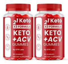 21 Keto Nutrition x3 Formula Keto+ ACV Gummy 120 Gummies 2 Bottles