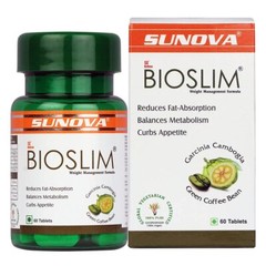 SUNOVA Bioslim Fat Burner Tablets – Organic Weight Management Formula 60 Tablet