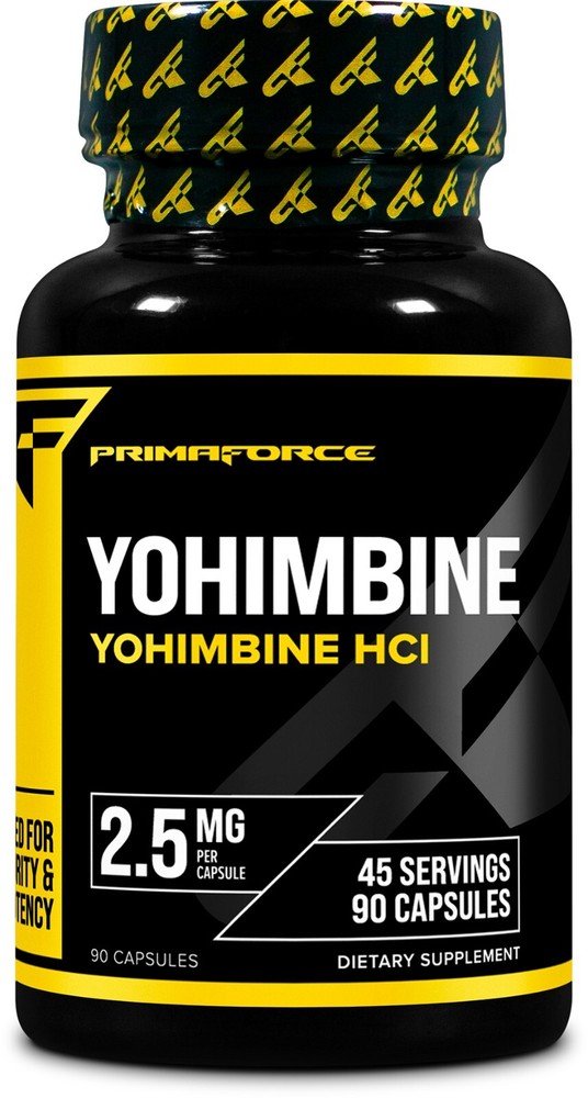 PrimaForce Yohimbine HCl 2.5mg, 90 Capsules – Non GMO, Gluten Free