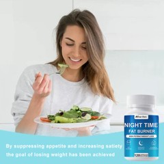 Night Time Fat Burner Supplement – Weight Loss Appetite Suppressant Detox 120ct