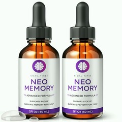 Neo Memory Drops, NeoMemory Liquid Supplement for Brain Focus & Memory – 2 Pack